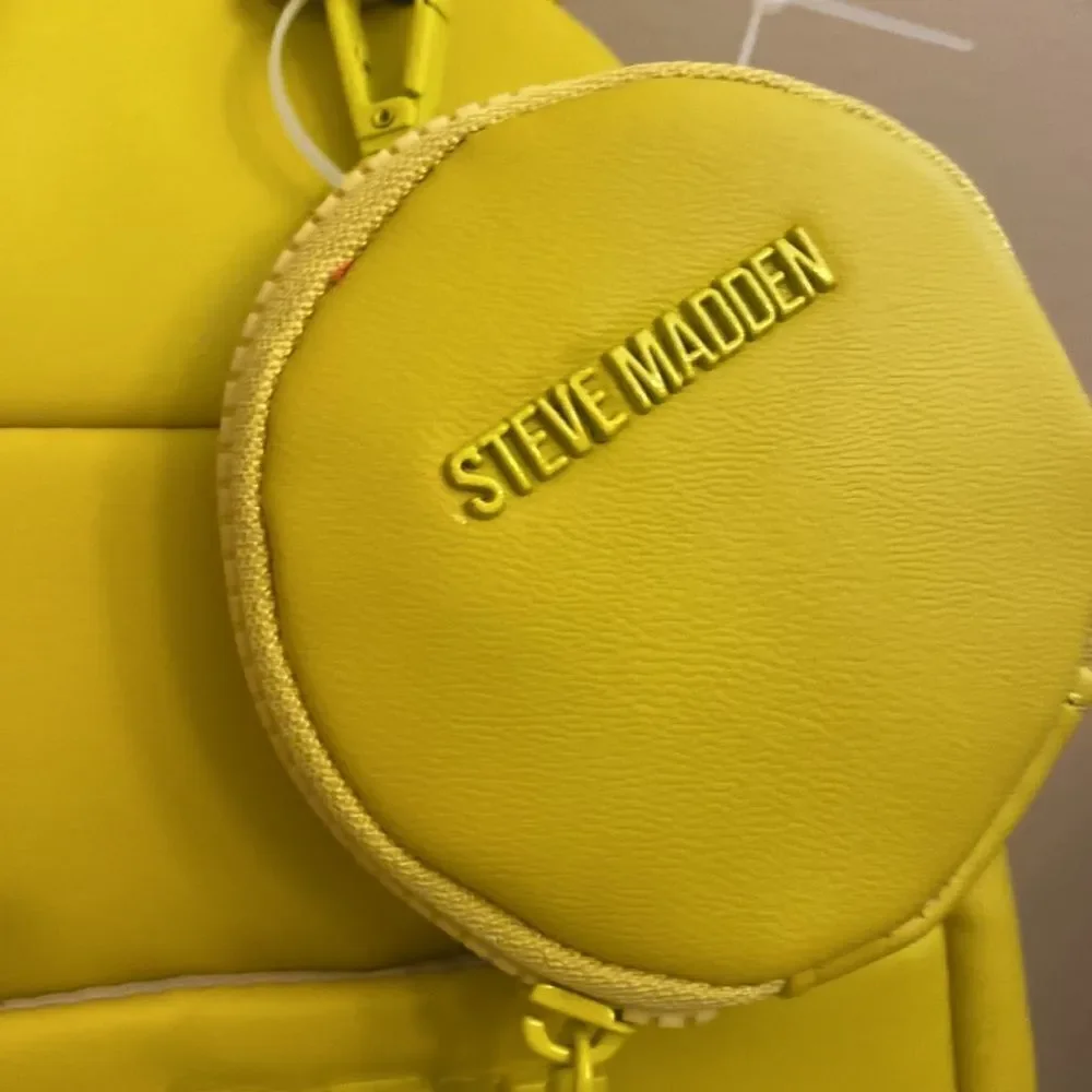 NWT Steve Madden Faux Leather (Bjaya) Backpack w/ AirPods pouch - Yellow
